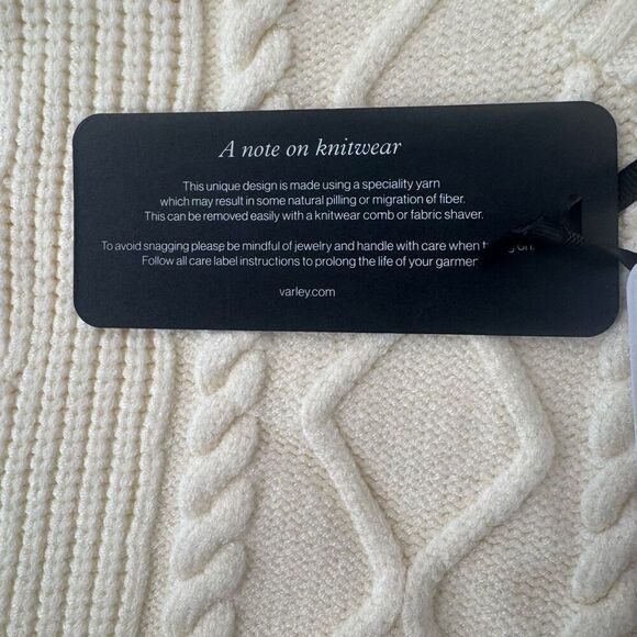 $110 Varley Joilette Roll Neck Vest in Egret size medium - Picture 6 of 8